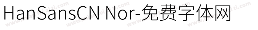 HanSansCN Nor字体转换